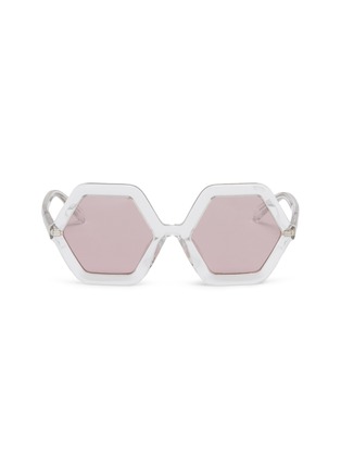 Main View - Click To Enlarge - SONS + DAUGHTERS - 'Honey' hexagonal frame acetate kids sunglasses