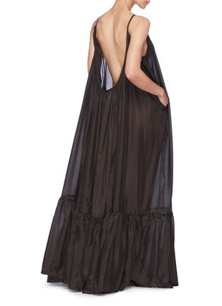 Figure View - Click To Enlarge - KALITA - 'Brigitte' ruched hem silk maxi dress