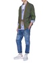 Figure View - Click To Enlarge - FDMTL - Sashiko boro patchwork distressed jeans