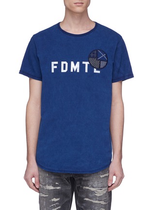 Main View - Click To Enlarge - FDMTL - Sashiko appliqué logo print T-shirt