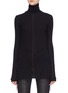 Main View - Click To Enlarge - HELMUT LANG - Contrast topstitching side split rib knit turtleneck top