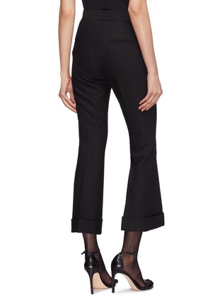 Back View - Click To Enlarge - HELMUT LANG - Roll cuff flared suiting pants
