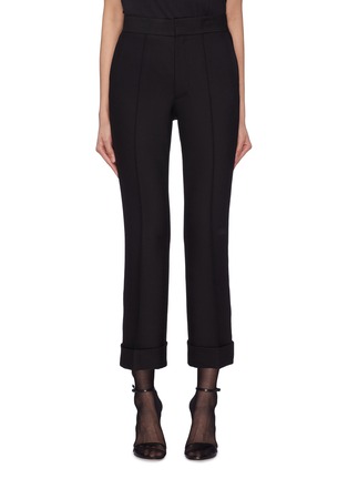 Main View - Click To Enlarge - HELMUT LANG - Roll cuff flared suiting pants