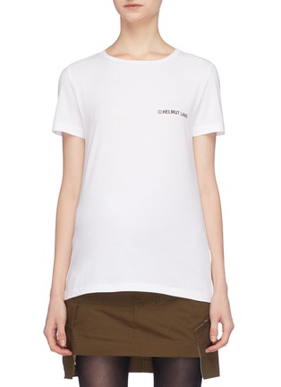 Main View - Click To Enlarge - HELMUT LANG - Logo feather print T-shirt