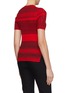 Back View - Click To Enlarge - HELMUT LANG - Mix stripe rib knit short sleeve sweater