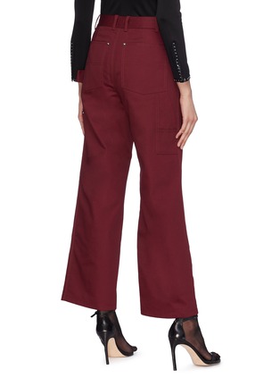 Back View - Click To Enlarge - HELMUT LANG - Twill wide leg carpenter pants
