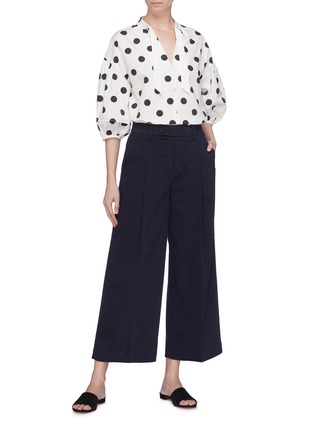 Figure View - Click To Enlarge - SHORT SENTENCE - Wide leg twill pants