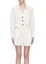 Main View - Click To Enlarge - SHORT SENTENCE - Belted button front twill playsuit