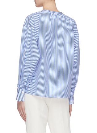Back View - Click To Enlarge - SHORT SENTENCE - Pinstripe poplin pussybow blouse
