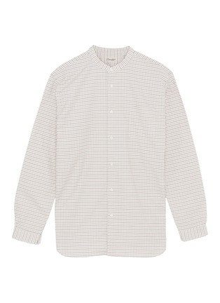 Main View - Click To Enlarge - CAMOSHITA - Mandarin collar check Oxford shirt