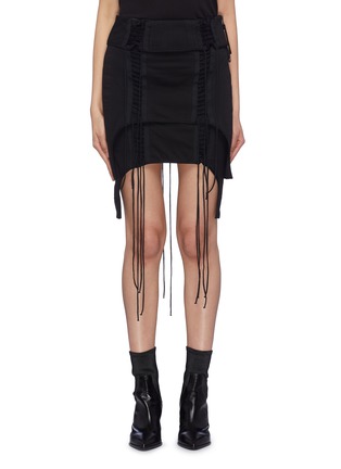 Main View - Click To Enlarge - HELMUT LANG - 'Aviator' lace-up panelled skirt