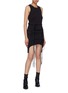 Figure View - Click To Enlarge - HELMUT LANG - 'Aviator' lace-up panelled skirt