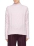 Main View - Click To Enlarge - SHORT SENTENCE - Cable knit mock neck sweater