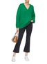 Figure View - Click To Enlarge - SHORT SENTENCE - Chunky rib knit V-neck sweater