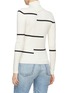 Back View - Click To Enlarge - SHORT SENTENCE - Staggered stripe foldover turtleneck sweater