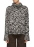 Main View - Click To Enlarge - SHORT SENTENCE - Split cuff marled turtleneck sweater