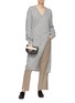 Figure View - Click To Enlarge - SHORT SENTENCE - Split hem long V-neck sweater