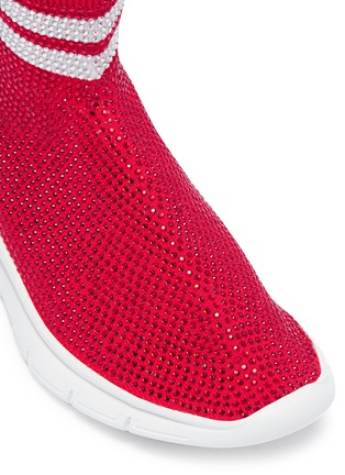 Detail View - Click To Enlarge - JOSHUA SANDERS - Strass knit sock sneakers