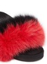 Detail View - Click To Enlarge - JOSHUA SANDERS - Fox fur slide sandals