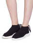 Figure View - Click To Enlarge - JOSHUA SANDERS - Strass bow knit sock sneakers
