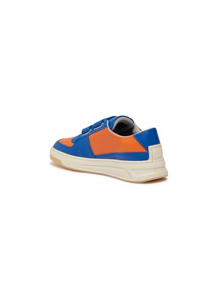 Figure View - Click To Enlarge - ACNE STUDIOS - Slogan print face patch strap leather kids sneakers