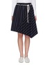 Main View - Click To Enlarge - VINCE - Rope belt stripe asymmetric skirt