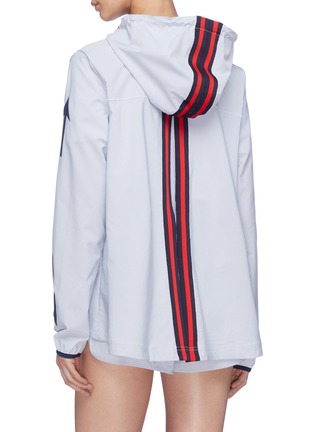 Back View - Click To Enlarge - THE UPSIDE - 'Dupont Ash' stripe seersucker zip hoodie