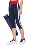 Detail View - Click To Enlarge - THE UPSIDE - Contrast waist stripe outseam cropped power pants