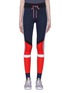 Main View - Click To Enlarge - THE UPSIDE - Stripe outseam colourblock yoga pants
