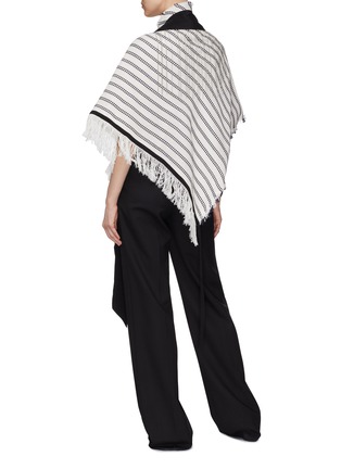 Back View - Click To Enlarge - J.CRICKET - 'Olympia+' chain fringe stripe knit triangle scarf