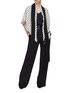Figure View - Click To Enlarge - J.CRICKET - 'Olympia+' chain fringe stripe knit triangle scarf
