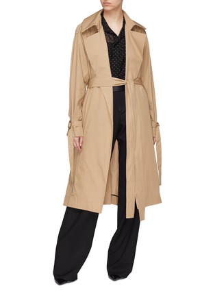 Figure View - Click To Enlarge - J.CRICKET - 'Trapez' sash cuff epaulette belted trench coat
