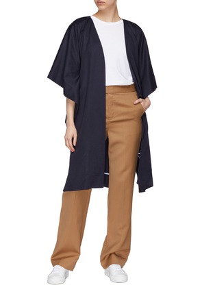 Figure View - Click To Enlarge - J.CRICKET - Side split cashmere open robe coat