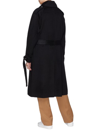 Back View - Click To Enlarge - J.CRICKET - 'Trapez' sash cuff epaulette belted cashmere trench coat