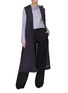 Figure View - Click To Enlarge - J.CRICKET - Belted cotton drill long gilet