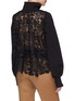 Back View - Click To Enlarge - J.CRICKET - Guipure lace back high neck sweatshirt