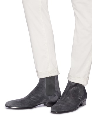 Figure View - Click To Enlarge - GIANVITO ROSSI - 'Alain' suede Chelsea boots