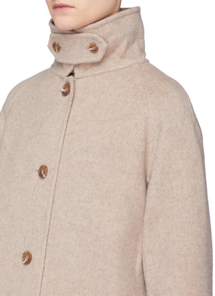 Detail View - Click To Enlarge - MIJEONG PARK - Belted detachable throat latch oversized coat