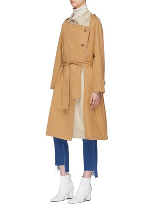 Detail View - Click To Enlarge - MIJEONG PARK - Belted colourblock panel trench coat