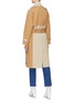 Back View - Click To Enlarge - MIJEONG PARK - Belted colourblock panel trench coat