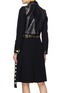Back View - Click To Enlarge - PROENZA SCHOULER - Stud leather panel cropped bouclé jacket