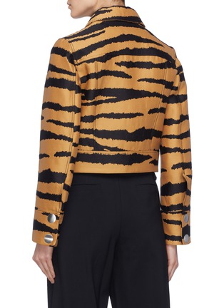 Back View - Click To Enlarge - PROENZA SCHOULER - Tiger jacquard cropped jacket
