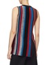 Back View - Click To Enlarge - PROENZA SCHOULER - Variegated stripe rib knit vest