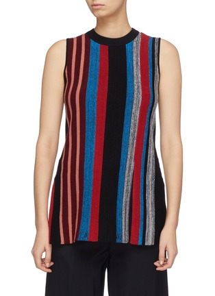 Main View - Click To Enlarge - PROENZA SCHOULER - Variegated stripe rib knit vest