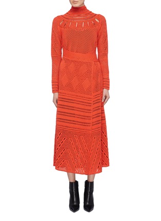 Main View - Click To Enlarge - PROENZA SCHOULER - Crochet knit wrap dress