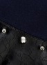 - SONIA RYKIEL - Stud faux leather panel wool blend gabardine skirt