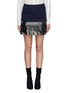 Main View - Click To Enlarge - SONIA RYKIEL - Stud faux leather panel wool blend gabardine skirt