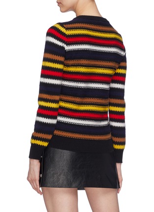 Back View - Click To Enlarge - SONIA RYKIEL - Zigzag stripe cashmere sweater