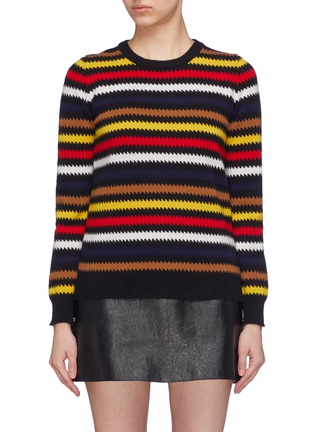 Main View - Click To Enlarge - SONIA RYKIEL - Zigzag stripe cashmere sweater