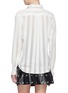 Back View - Click To Enlarge - SONIA RYKIEL - Ruffle high neck stripe fil coupé shirt